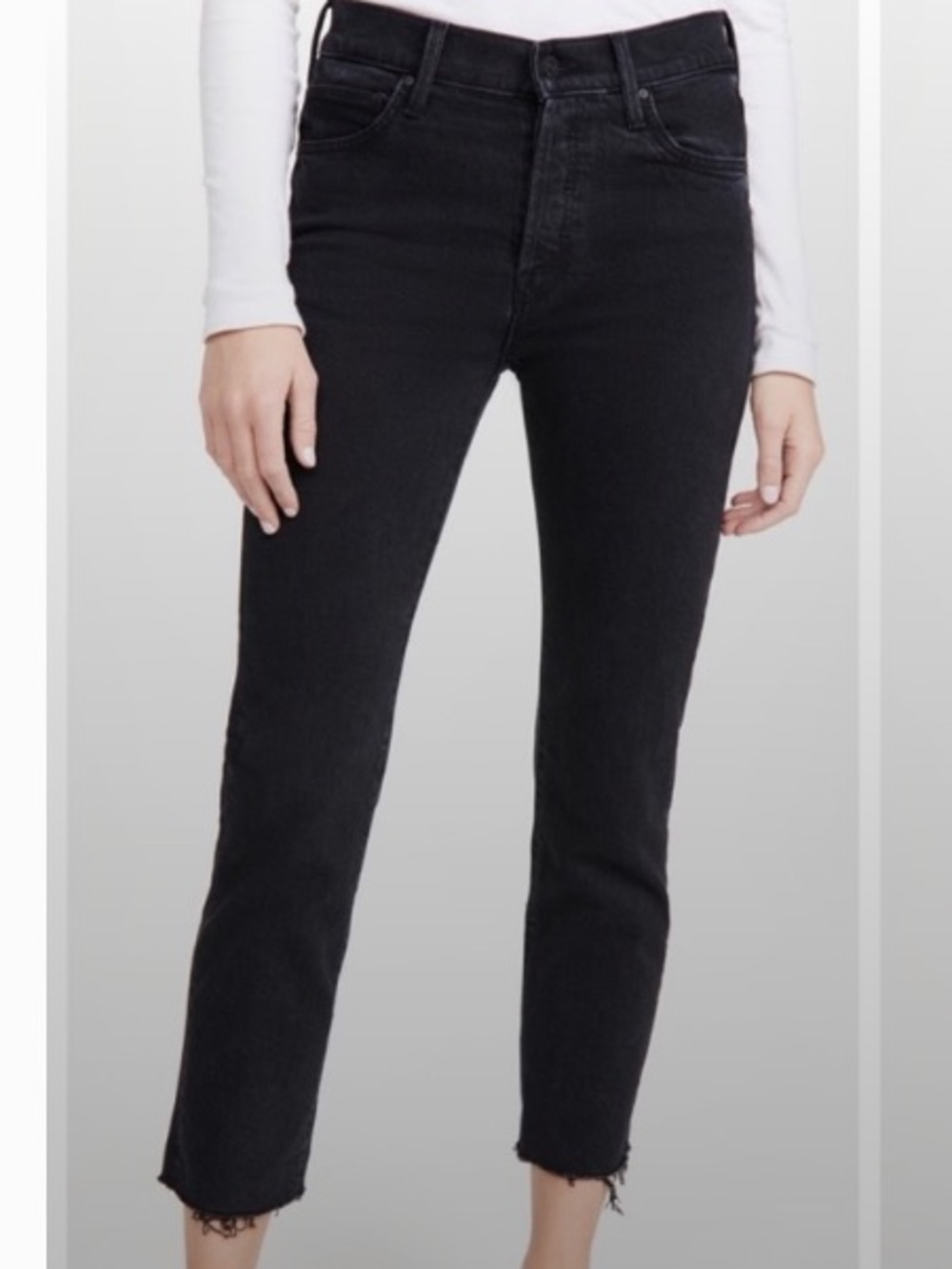 Mother Superior The Scrapper Cuff Ankle Fray Jeans  Size 28
